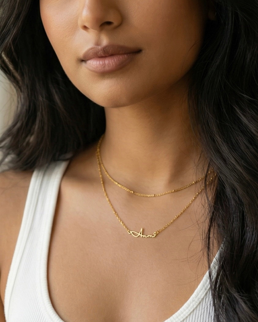 Aum Necklace – Handwritten Script