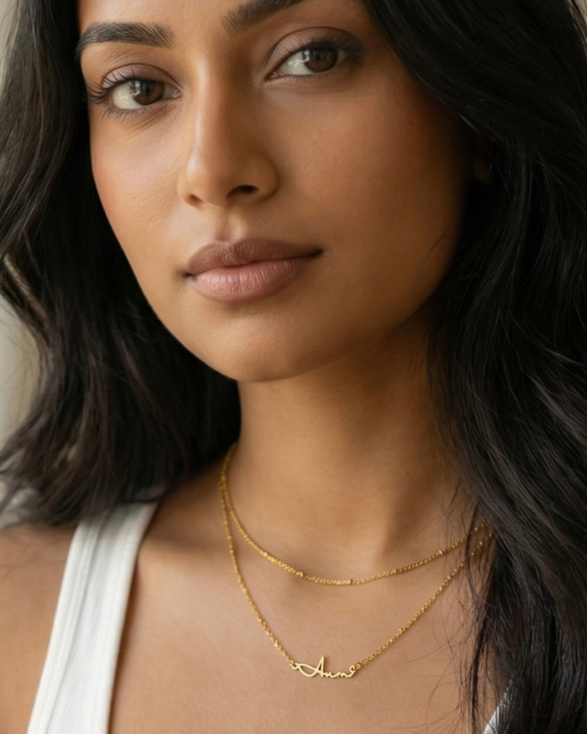 Aum Necklace – Handwritten Script