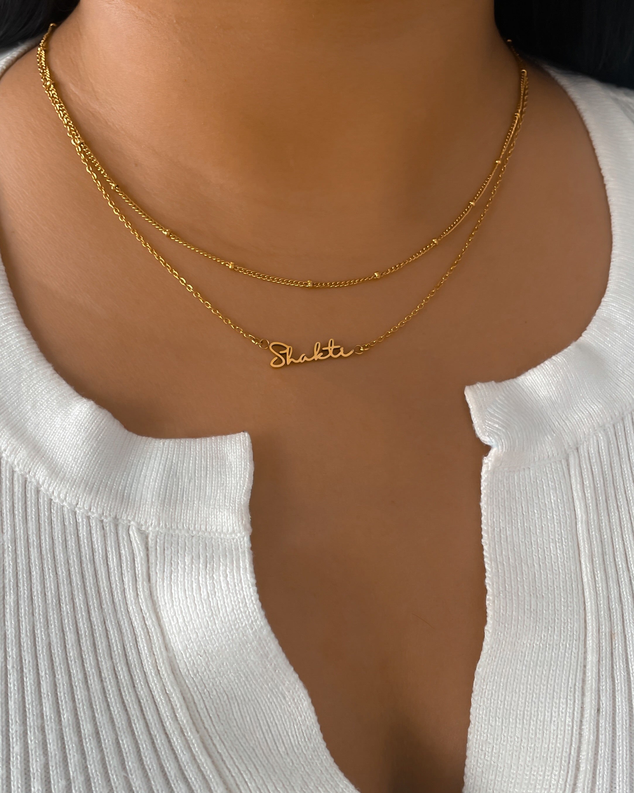 Shakti Necklace – Handwritten Script